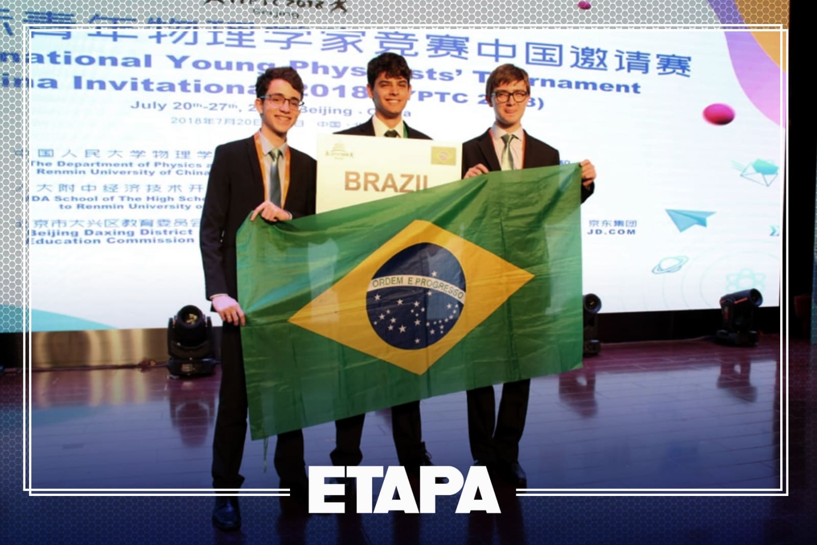 Prata na IYPT foi uma das medalhas internacionais do Etapa em 2018.