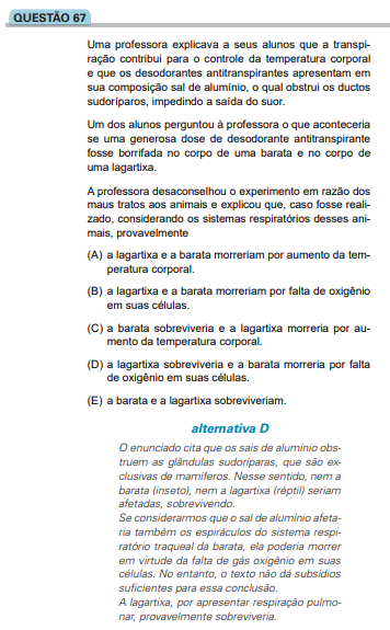 Tendências do Vestibular para Biologia