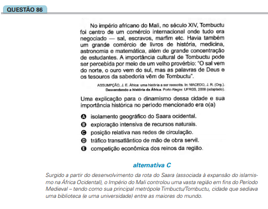 Tendências do Vestibular para História.