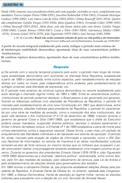 Tendências do Vestibular para História.