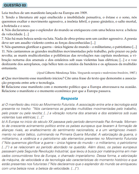 Tendências do Vestibular para História.