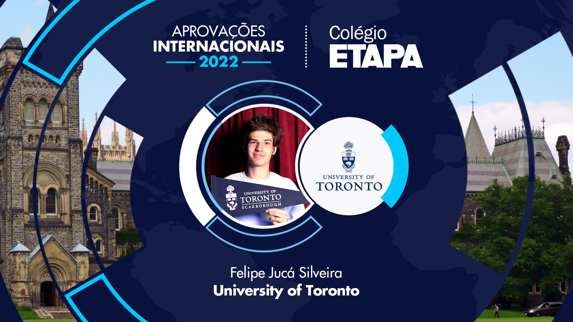 Felipe Jucá Silveira fala sobre sua jornada até a aprovação na University of Toronto, que lhe concedeu uma bolsa de estudos.