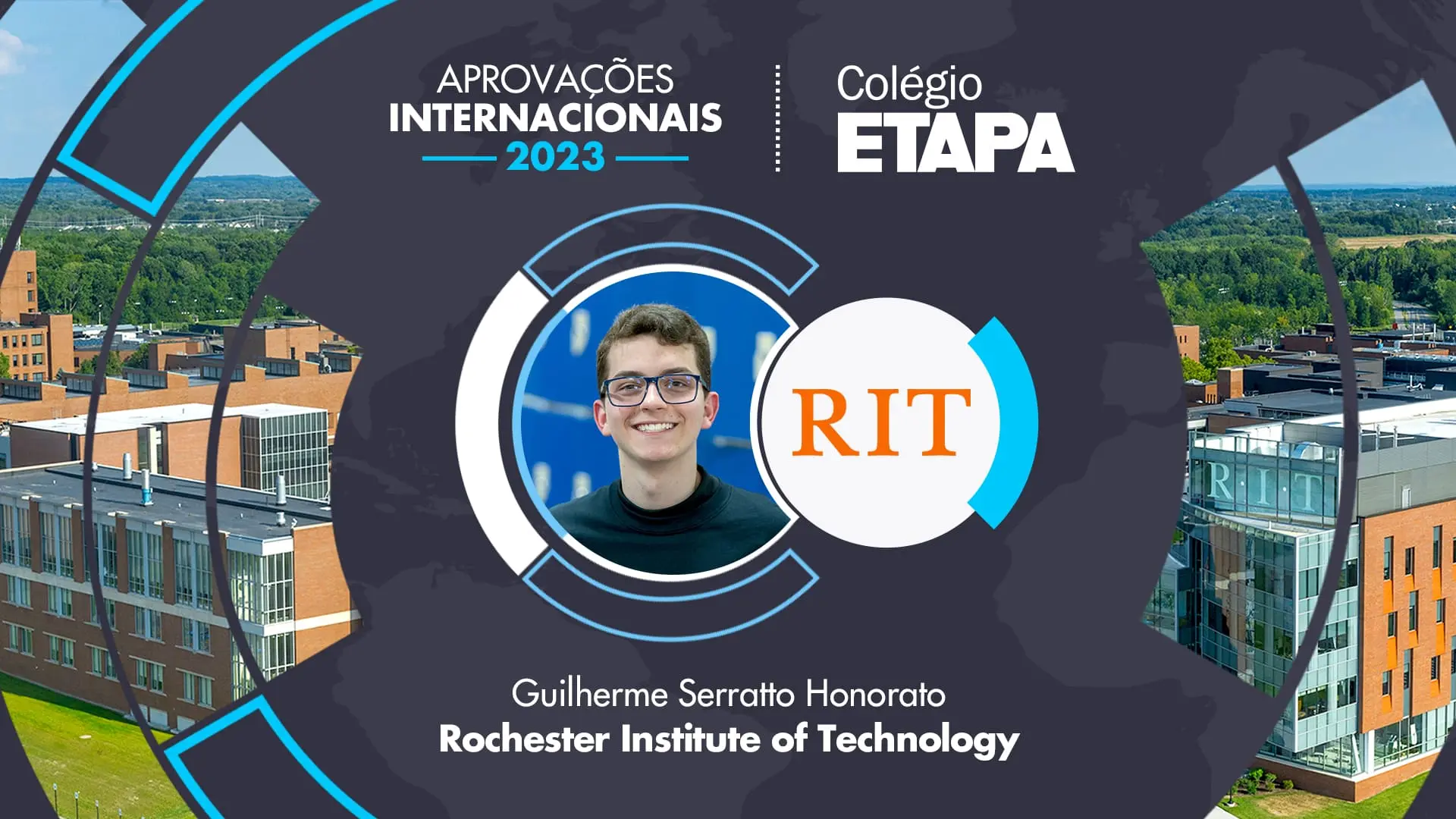 Guilherme Serratto Honorato vai cursar Design e Desenvolvimento de Jogos na Rochester Institute of Technology, nos Estados Unidos.