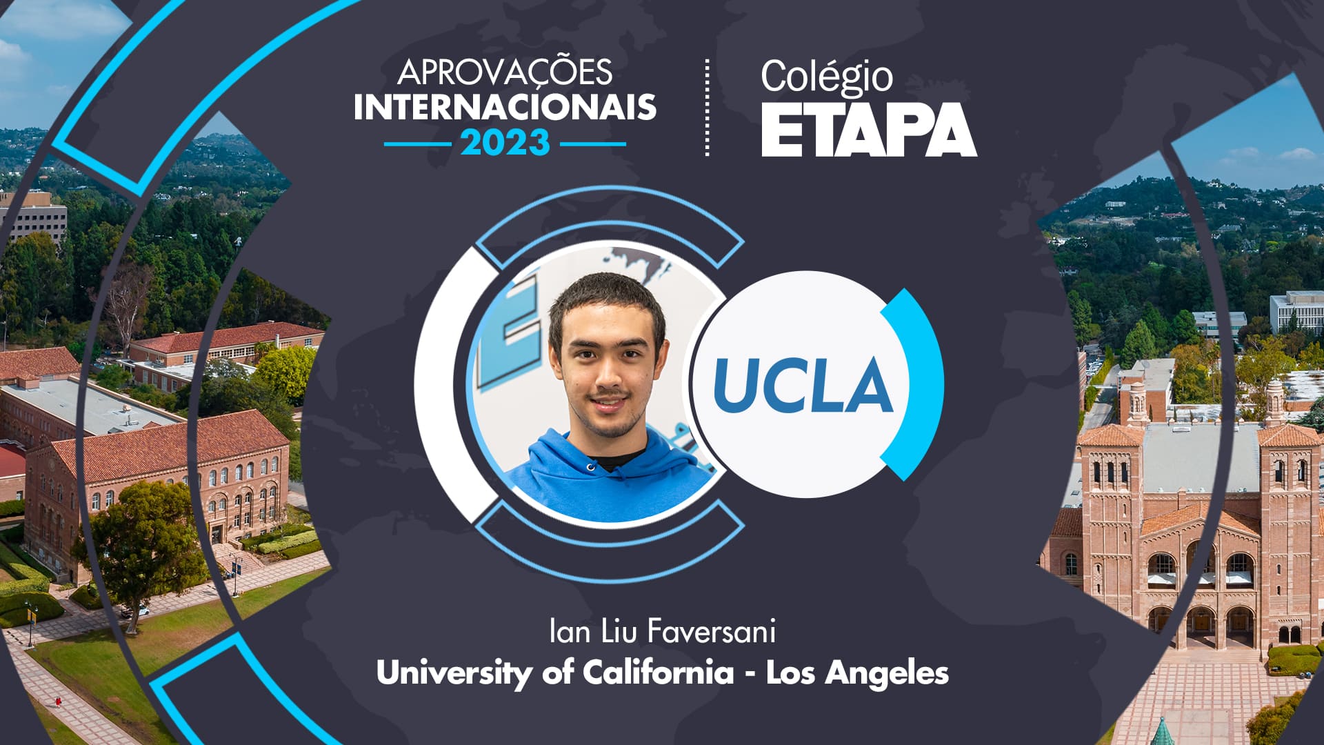 Ian Liu Faversani vai cursar Astrofísica na University of California Los Angeles (UCLA). 