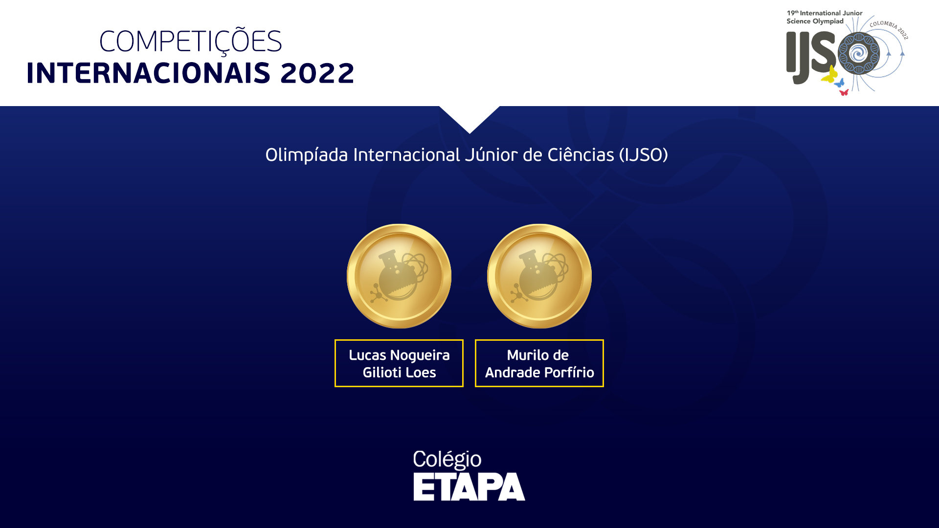 A IJSO 2022 ocorreu entre os dias 2 e 12 de dezembro, em Bogotá, na Colômbia.