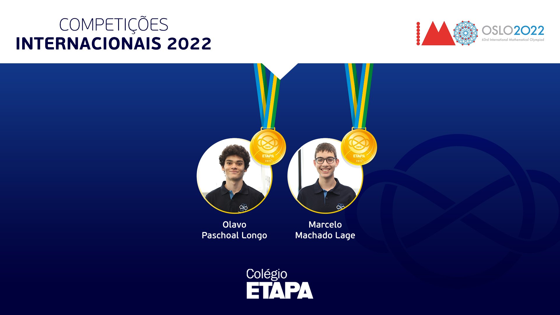Alunos do Etapa conquistam medalhas de ouro na IMO 2022