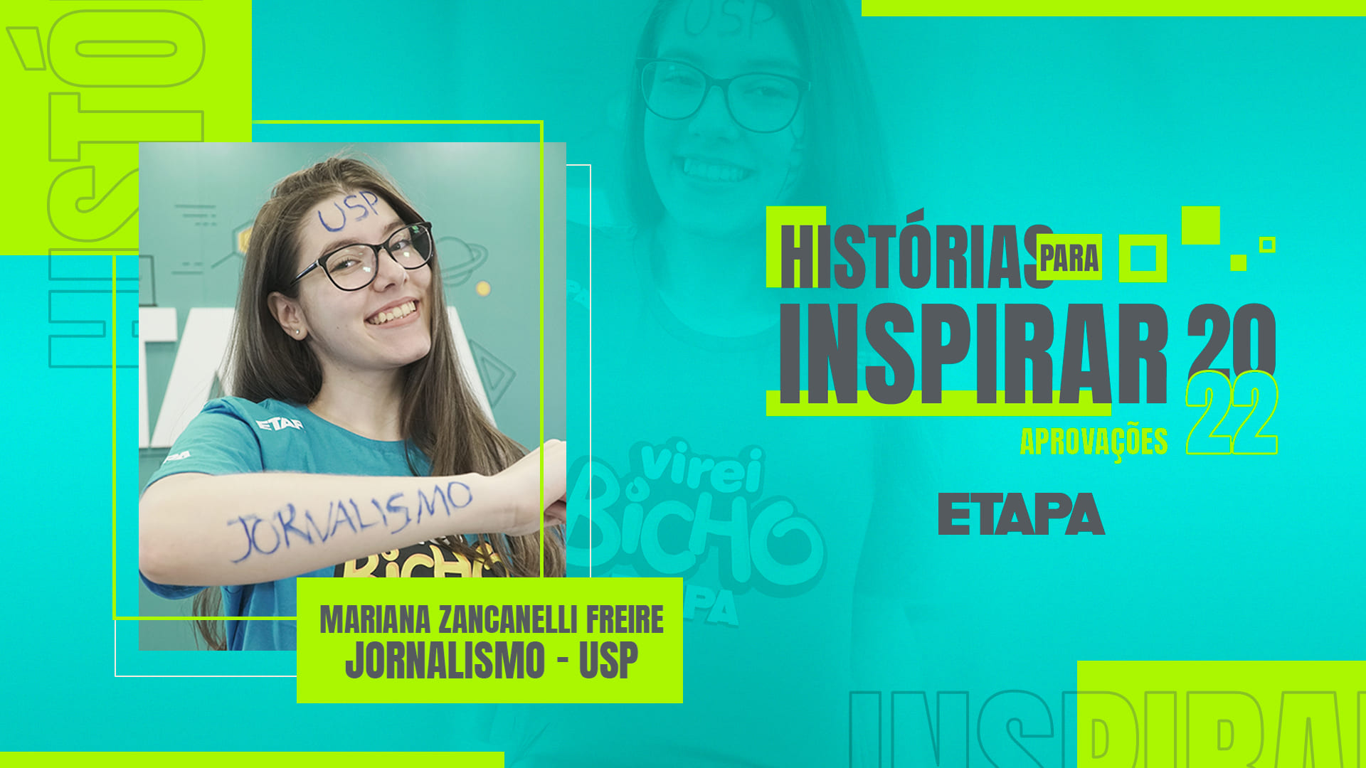 Mariana Zancanelli Freire destaca como o Etapa ajudou na sua aprovação em Jornalismo na USP. 