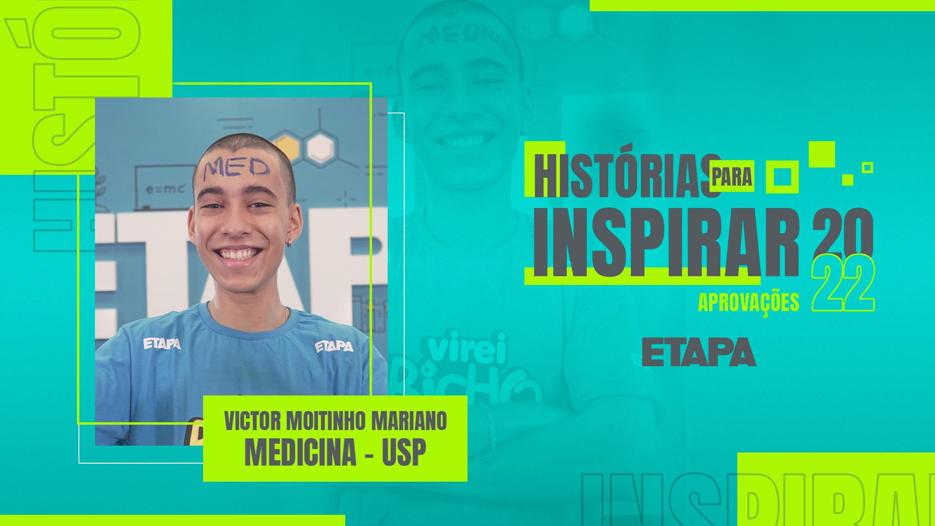Victor Moitinho Mariano diz como o Curso Etapa Medicina Integral o levou a USP.