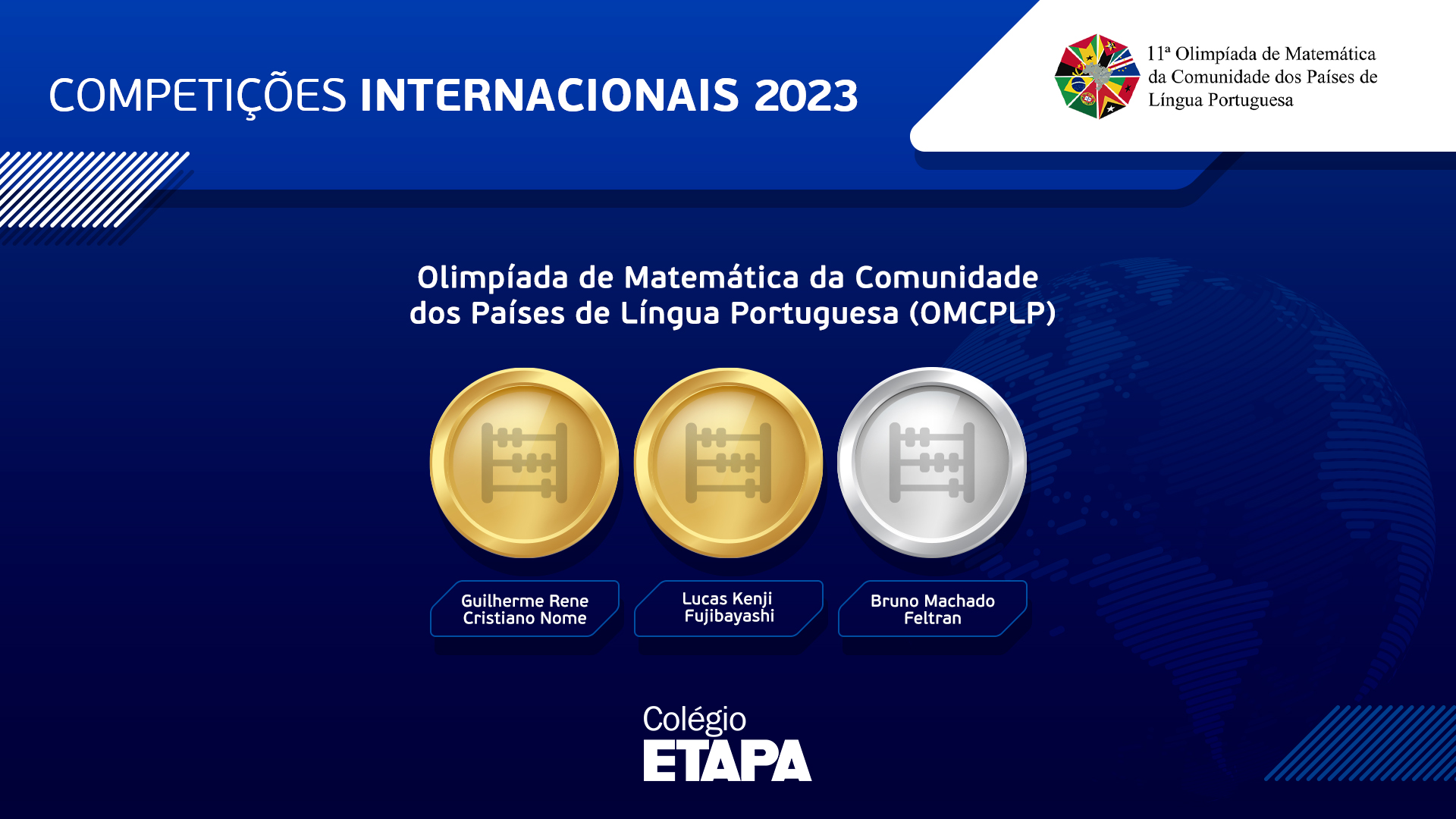Alunos do Colégio Etapa participam da OMCPLP 2023 e conquistam medalhas para o Brasil.