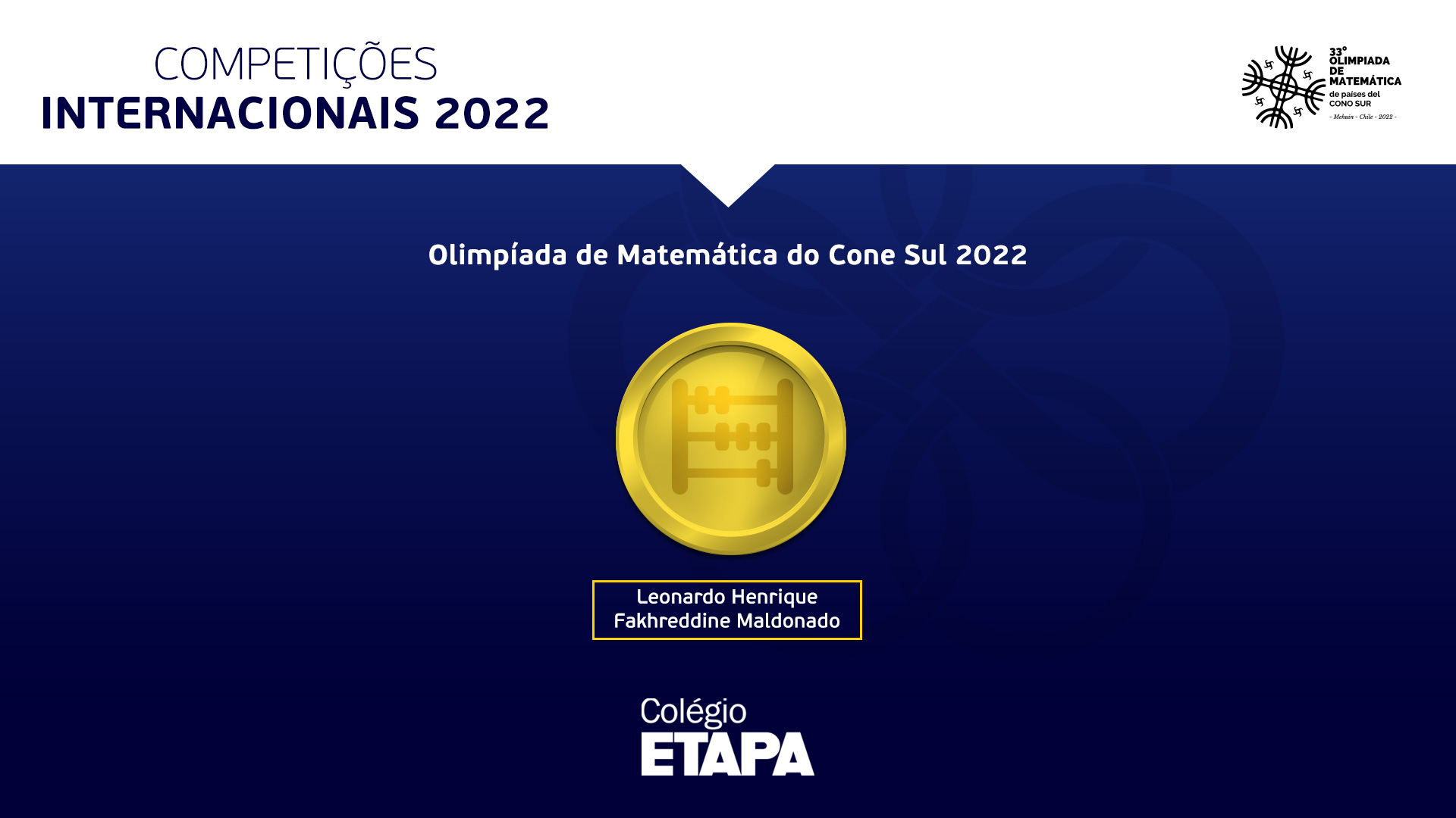 A Olimpíada de Matemática do Cone Sul 2022 ocorreu entre os dias 4 e 9 de agosto, no Chile.