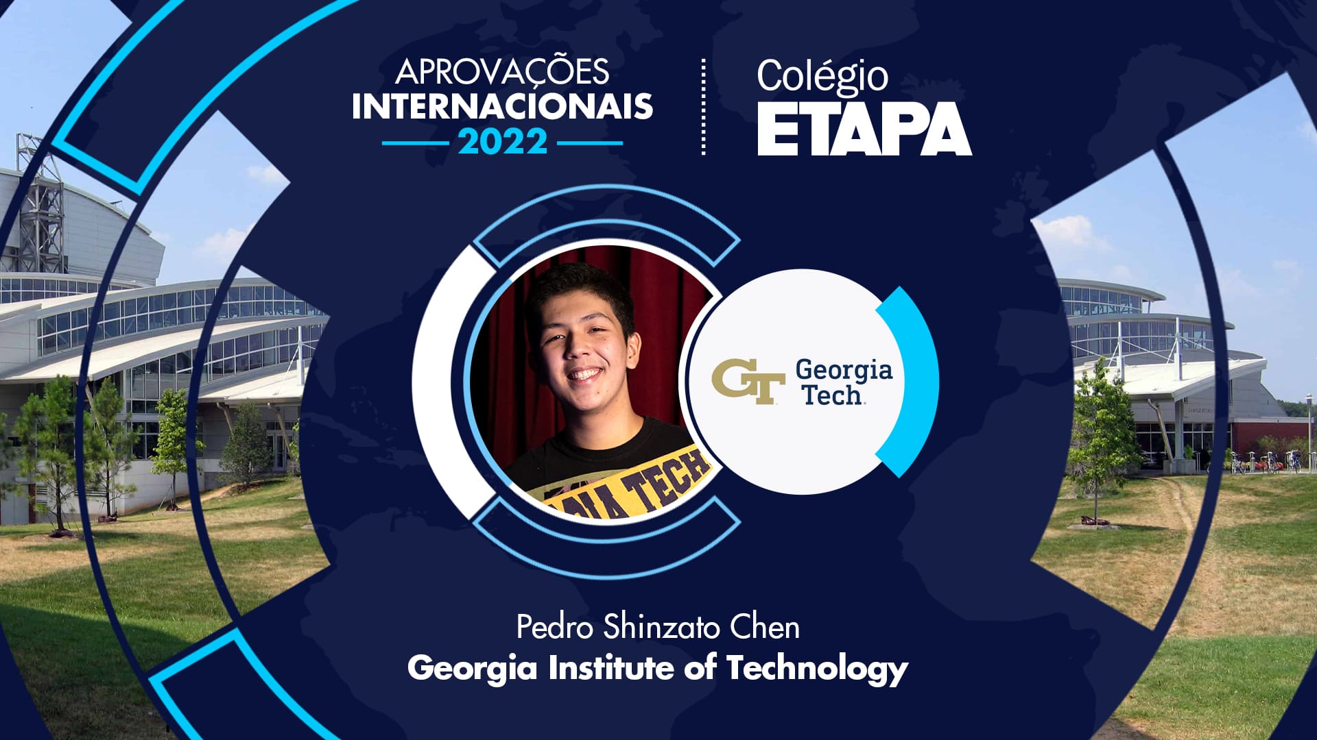 Pedro Shinzato Chen fala sobre sua experiência no Colégio Etapa e conta como conquistou sua aprovação na Georgia Tech.
