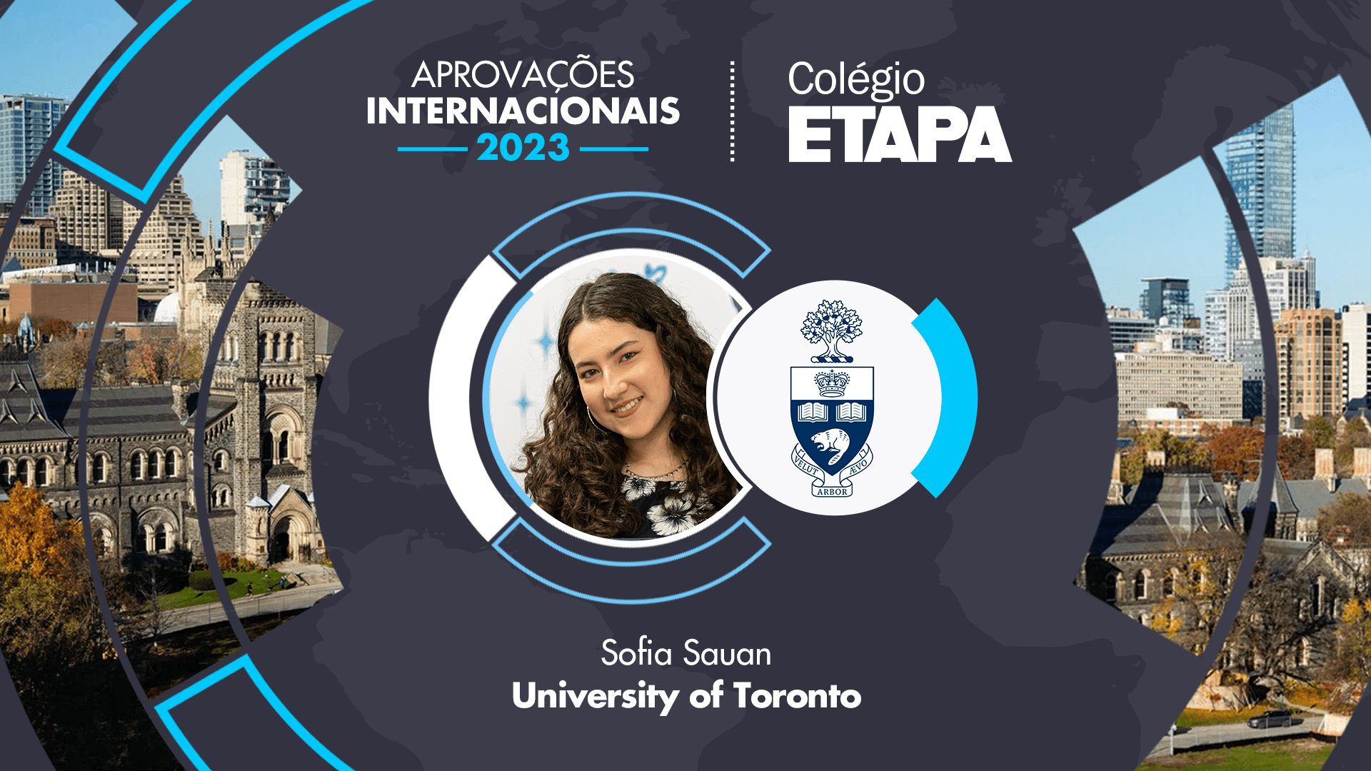 Sofia Kawai Sauan, ex-aluna do Colégio Etapa, se prepara para estudar Engenharia Industrial na University of Toronto, no Canadá.