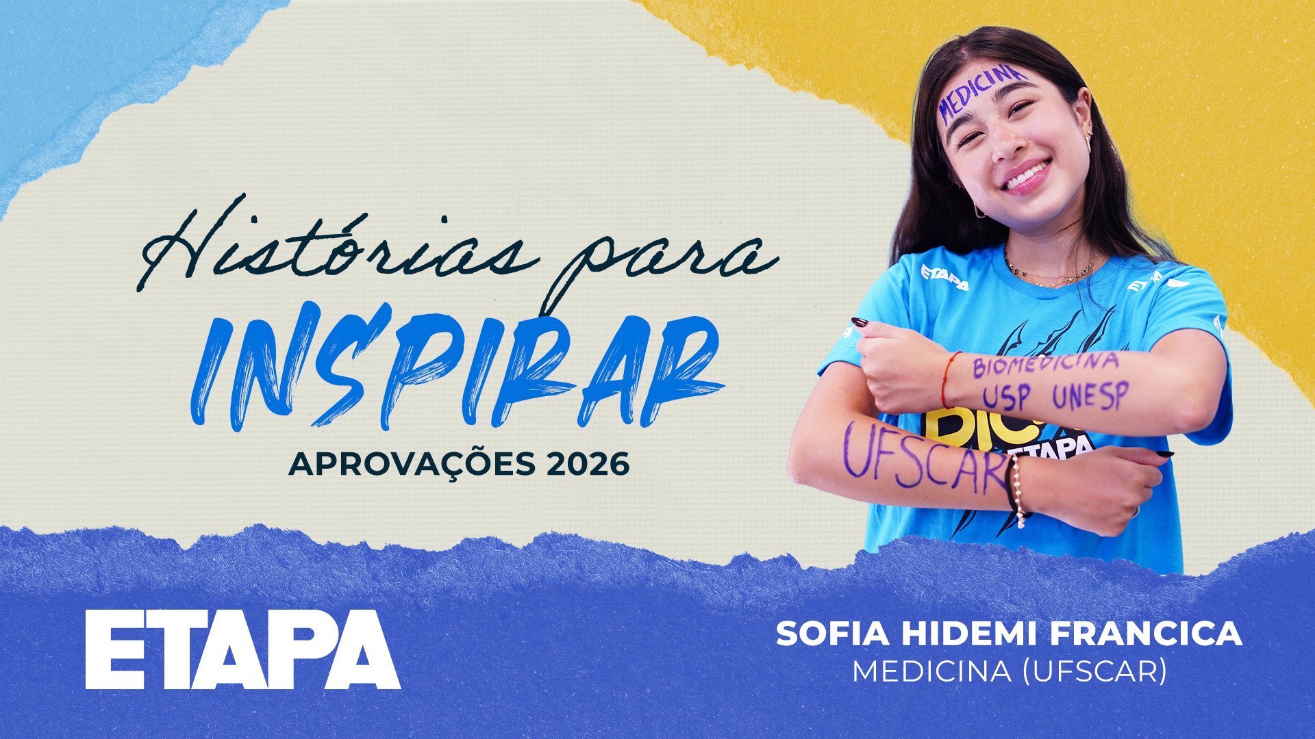 Sofia Hidemi Francica compartilha como se preparou para conquistar sua vaga no curso de Medicina da UFSCar.